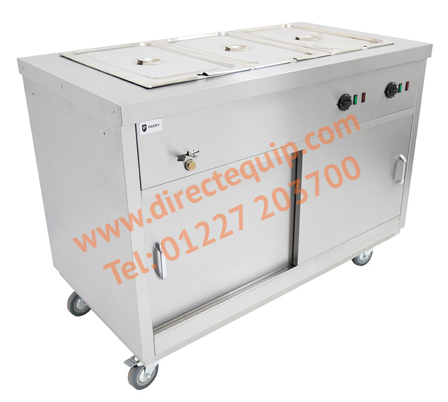 Parry Bain Marie Top Hot Cupboard W1200mm Cap: 72 Plated Meals HOT12BM